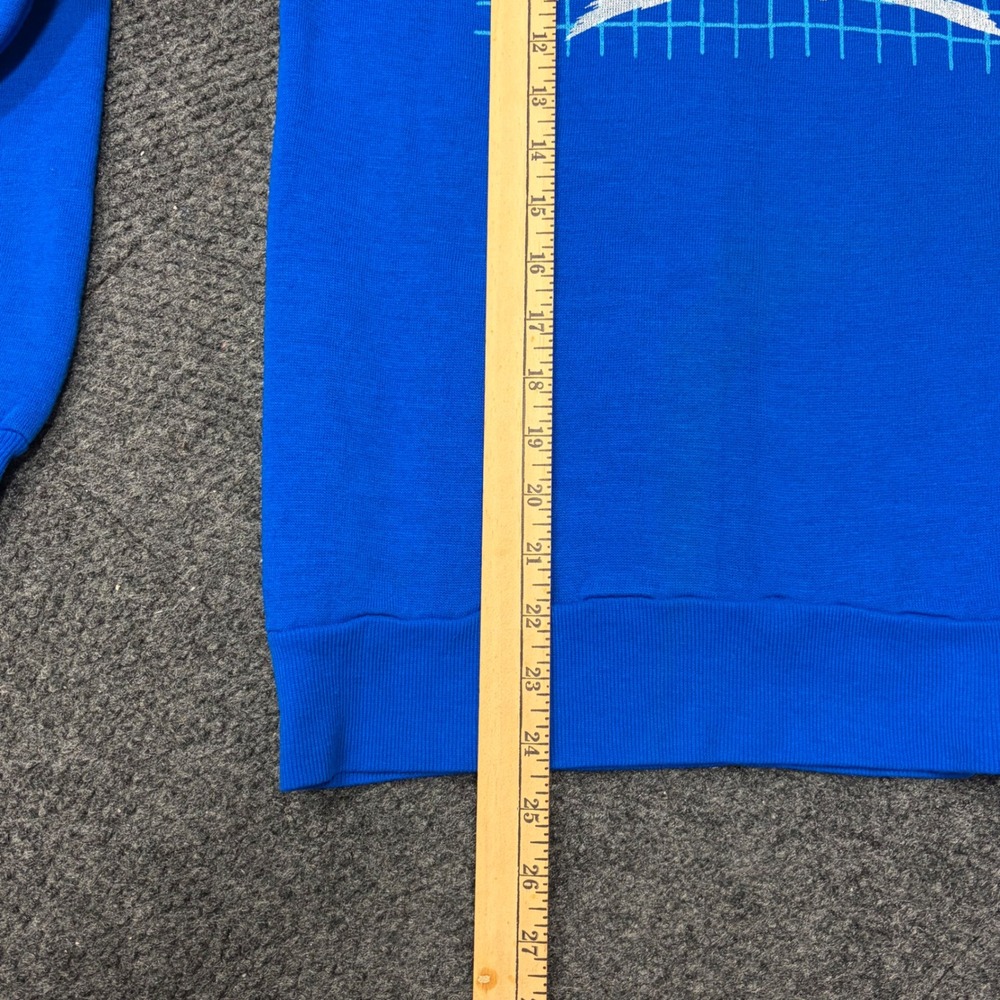 Vintage 80s Las Vegas Sweatshirt Royal Blue Raglan Made in USA Medium Retro - Picture 4 of 5